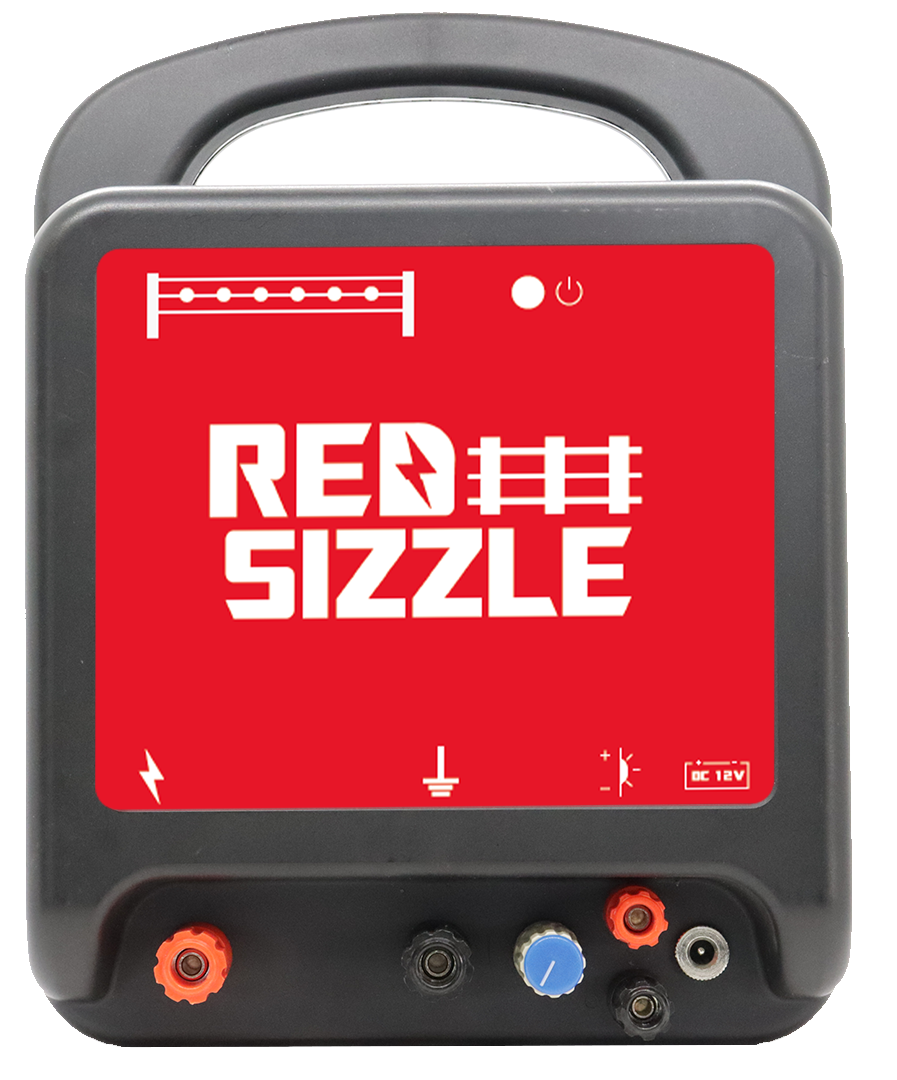 Red Sizzle 62 Mile, Large Multi-Powered Fence Energizer, Fast