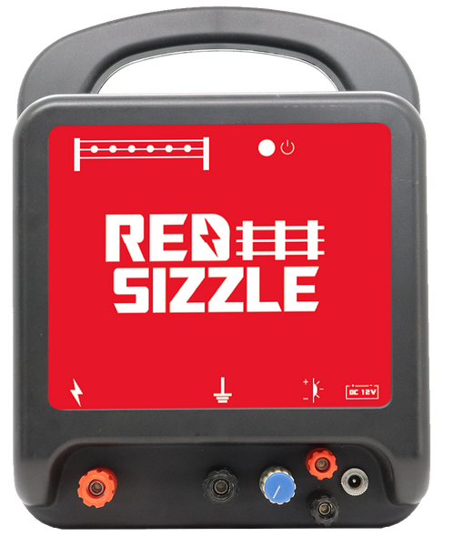 Red Sizzle 62 Mile, Large Multi-Powered Fence Energizer, Fast